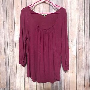 Anthropologie Soft Spring Peasant Top size L